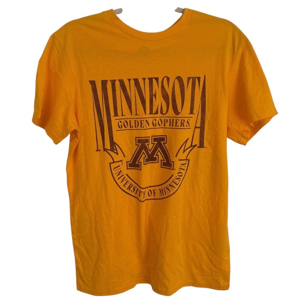Rivalry Threads Minnesota Golden Gophers Graphic T-Shirt Mens Small Gold NEW